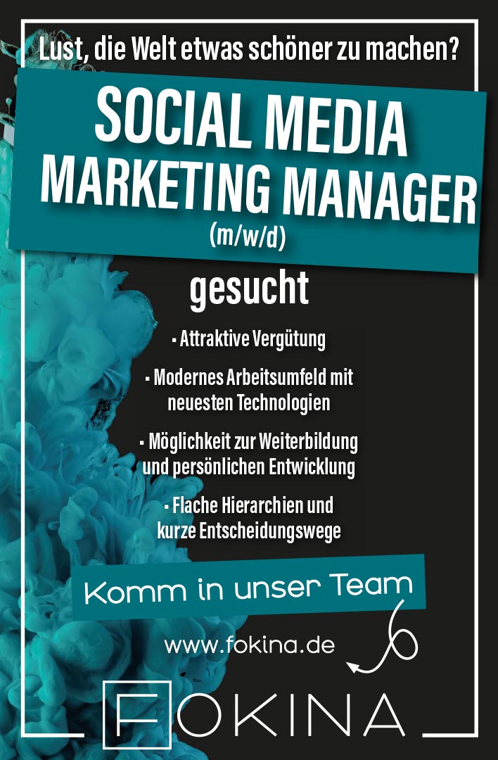 Stellenanzeige Social Media Marketing Manager